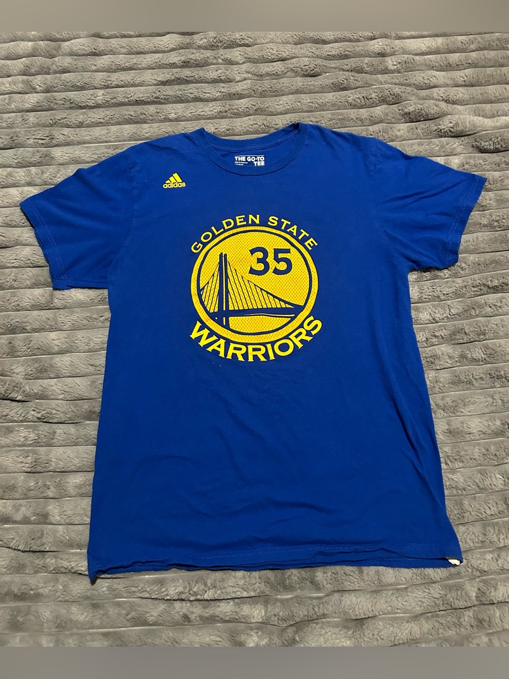 Adidas On the Go Kevin Durant #35 Golden State Warriors Jersey T-Shirt